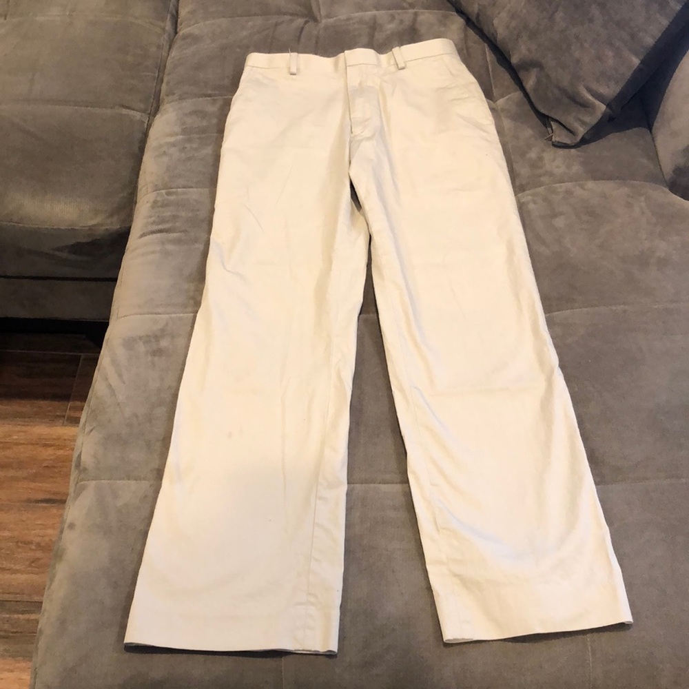 BOYS HIGH END IKE BEHAR DRESS PANTS KHAKI SZ 14 EC